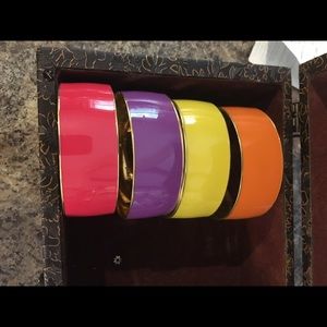 Lot of 4 J.Crew Enamel Bangles